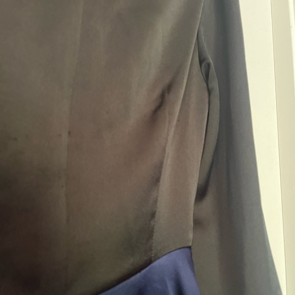 MILLY Stella black and blue bow tie waist dress - Picture 8 of 11